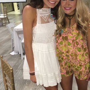 White Crochet Free People Dress